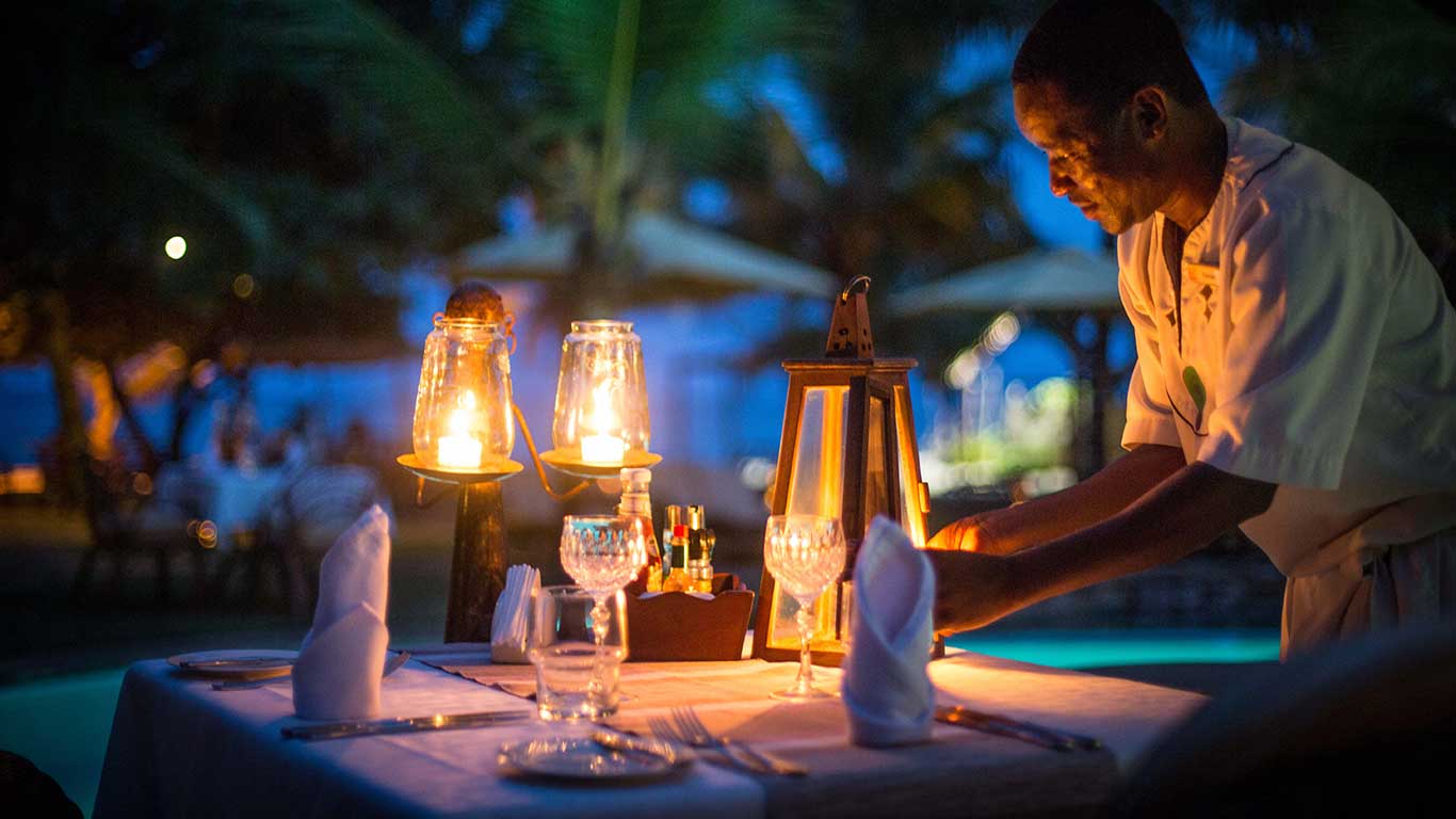 AfroChic Diani Beach Romantic Dinner By The Pool