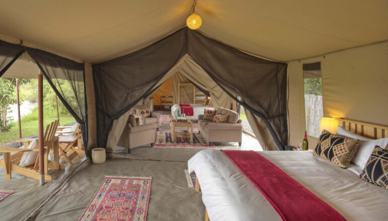 Ol Pejeta Bush Camp Family Tent Lounge Twin