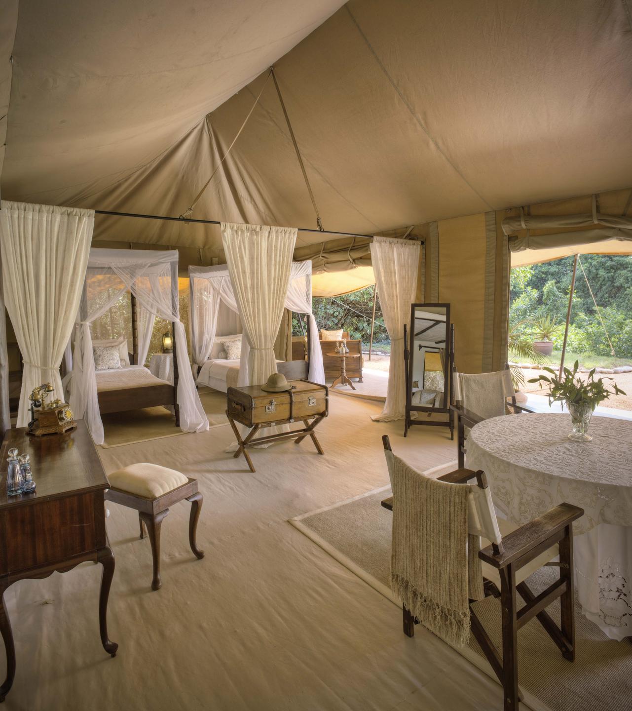 Cottars 1920's Camp Family Tent Twin Beds