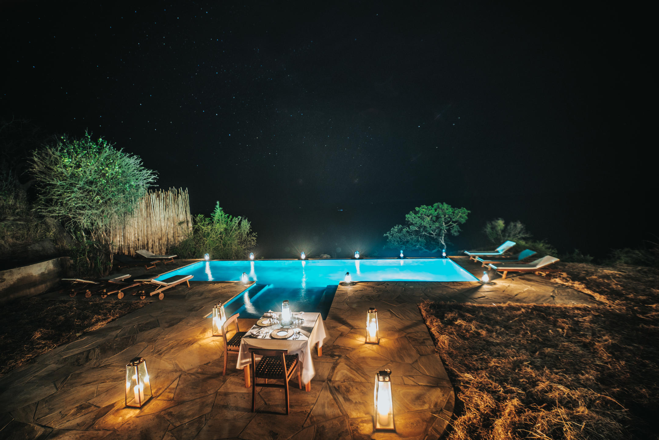 Lemala Mpingo Ridge Lodge - Private Dining by The Pool Side