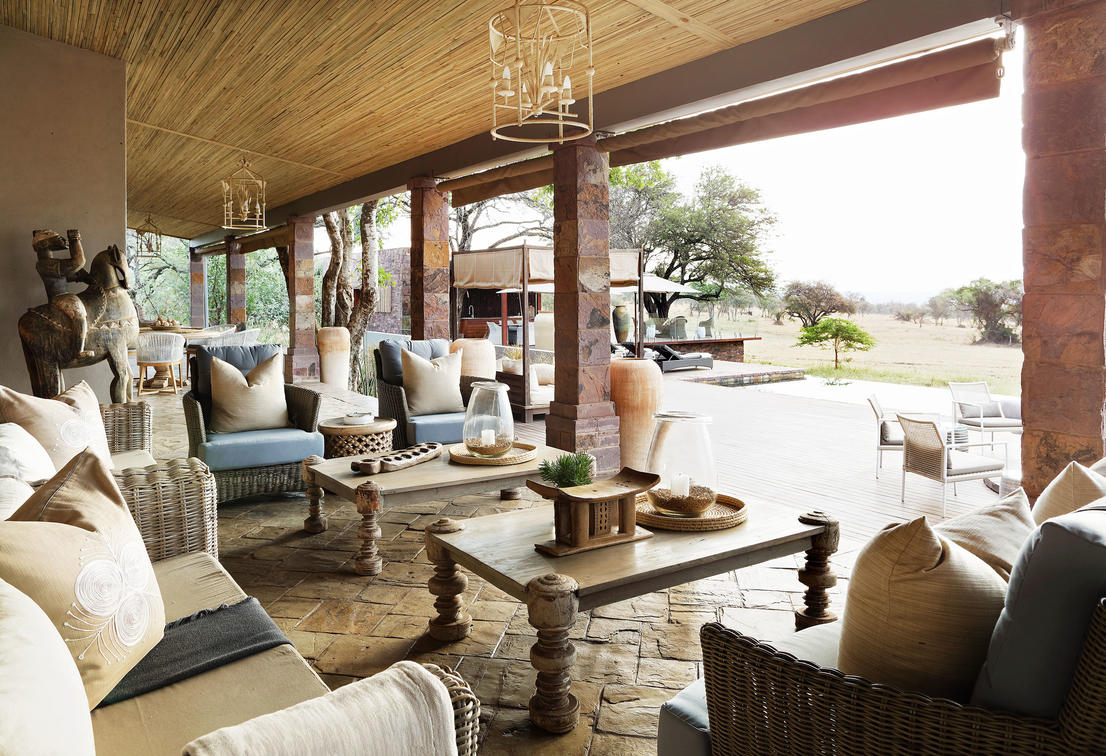 Serengeti House Grumeti Game Reserve Verandah Sitting Lounge