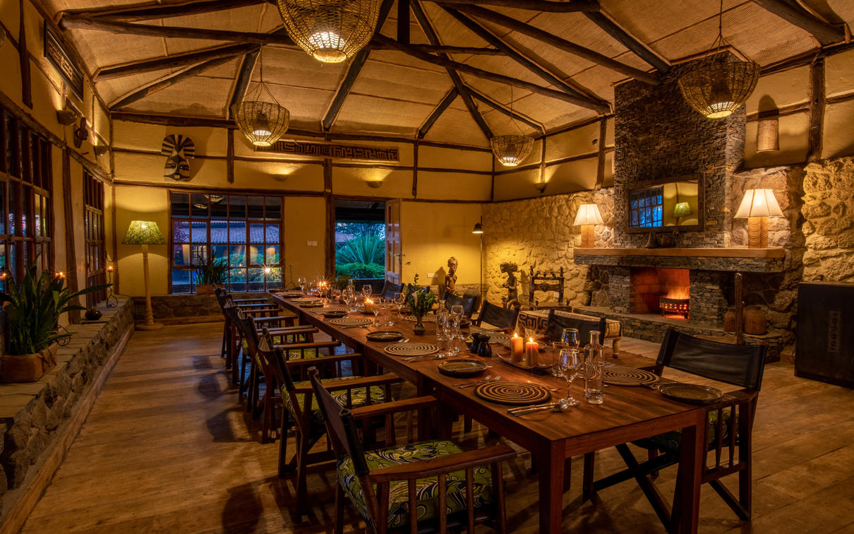 Virunga Lodge - Rwanda Dining Room