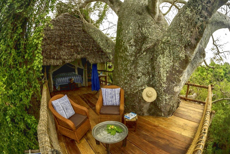 Chole Mjini Lodge Treehouse Moja- Exterior view with bedroom view