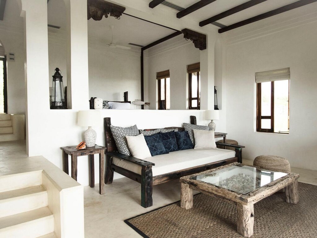 Qambani Villa Castaway Beach Villa sitting interior