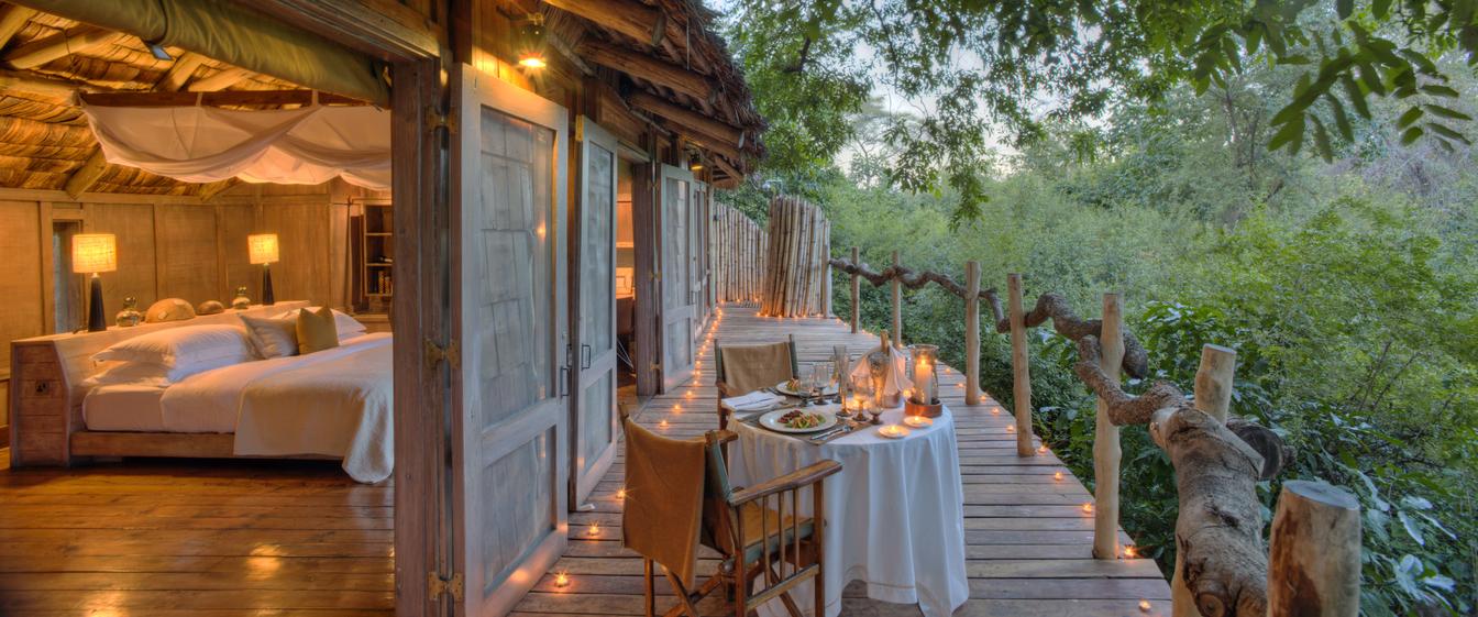 Lake Manyara Tree Lodge Private Dinner Set Up Terrace
