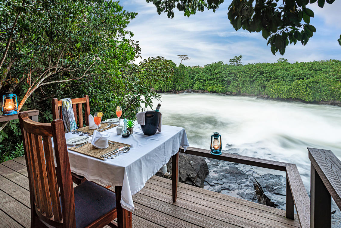 Lemala Wildwaters Lodge private dinner setup