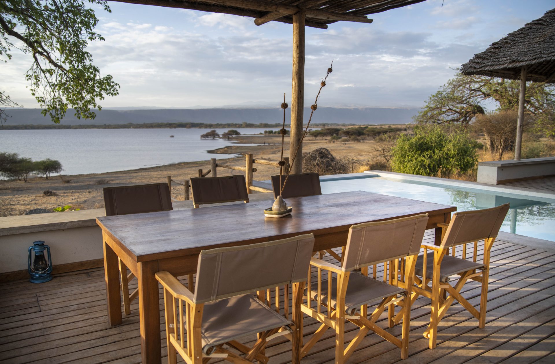 Manyaras Secret Veranda Safari Villa Dining Set Up For 6