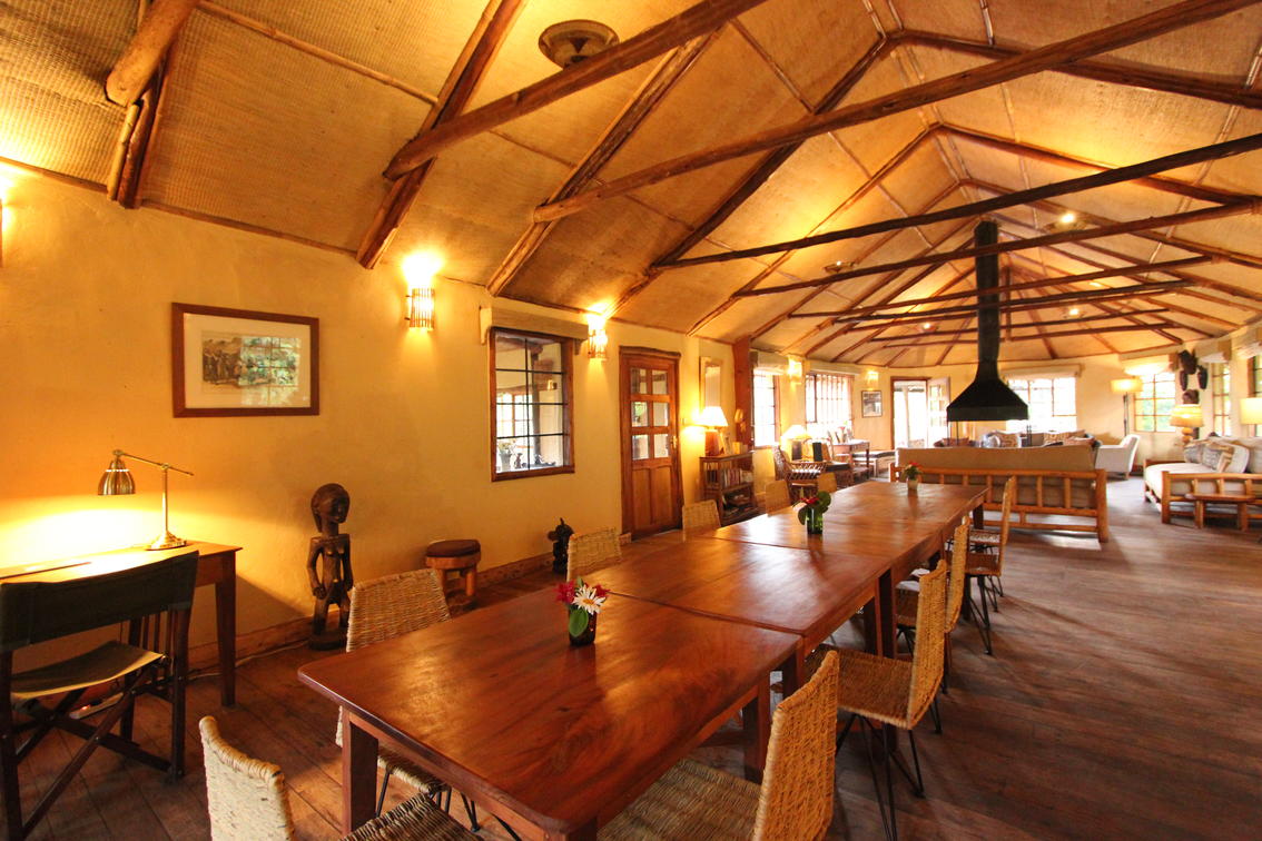 Mount Gahinga Lodge Dining area