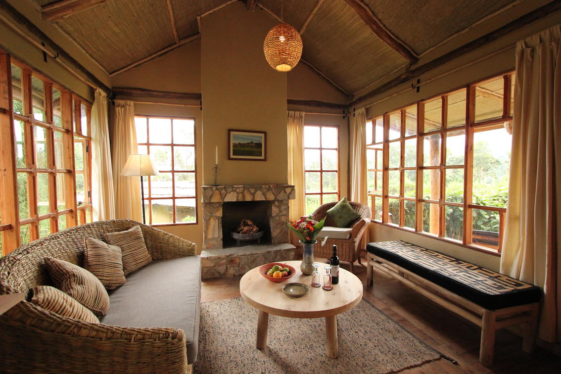 Mount Gahinga lodge Standard room sitting area