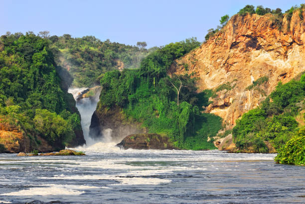 The waterfall on the Victoria Nile, Murchison Falls , Northern Uganda