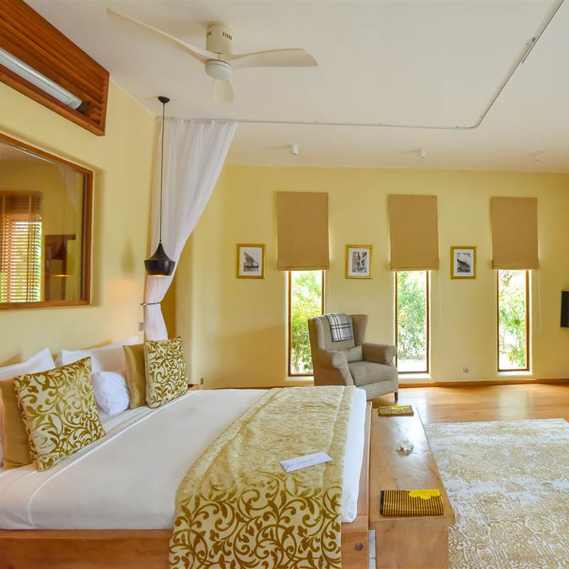 Zanzibar White Sands Villa Ground floor bedroom view